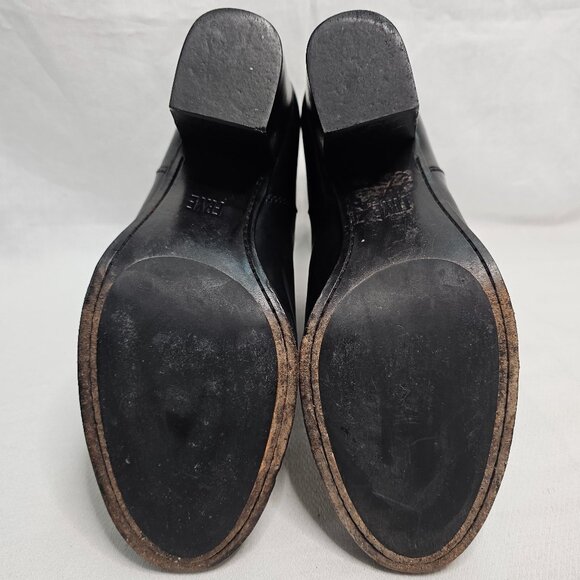 Frye Leather Ankle 3" Pull- on Heel Boot Black 3474670-BLK Women's Size 9.5M - Picture 9 of 14